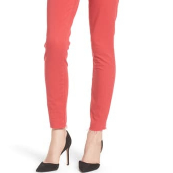 Frame Le-High Ankle Jeans High Waist Skinny Raw Hem Size 30 Vintage Red Wash NWT - Picture 10 of 15